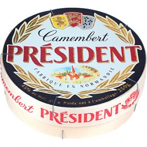 Queso camembert PRESIDENT envase 250 grs